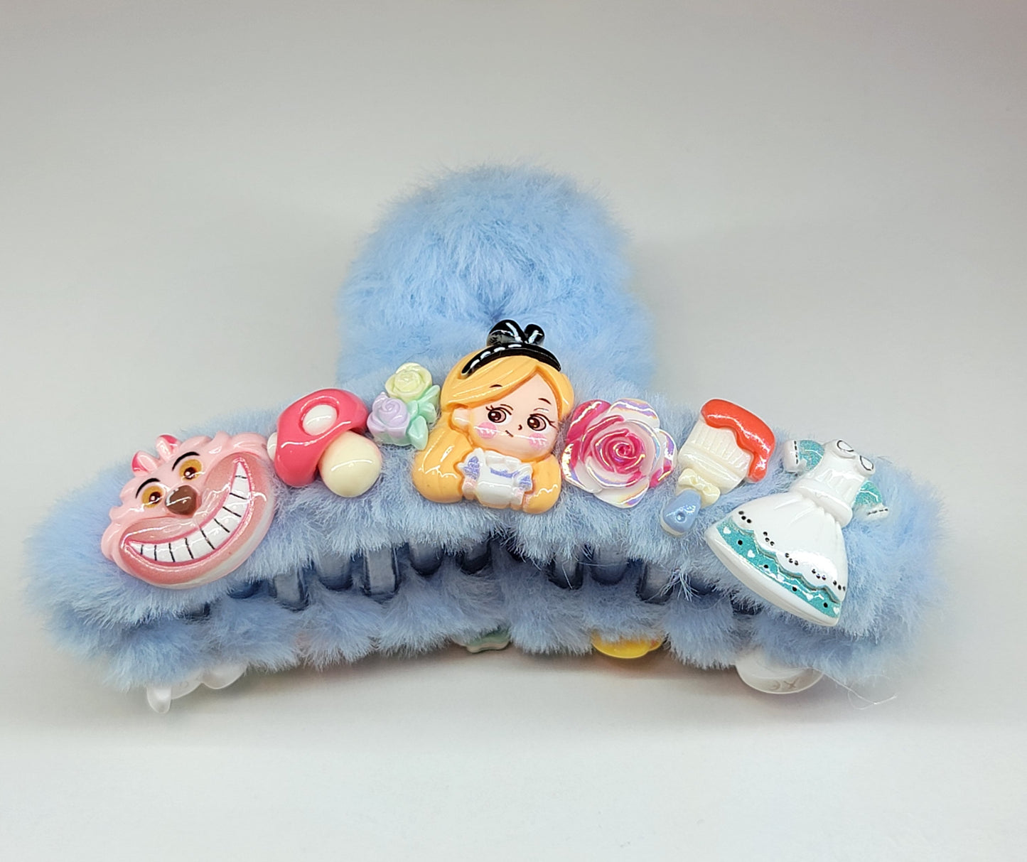 Alice Blue Fuzzy Hair Clip